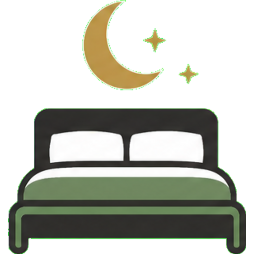 Icon: Bett und Mond für Erholung ab der ersten Nacht